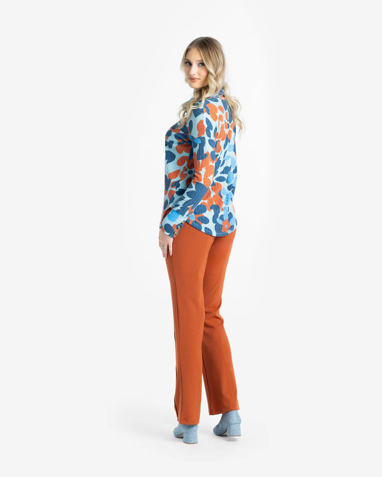 Aubrey Soft Cowl Neck Top - Image 3