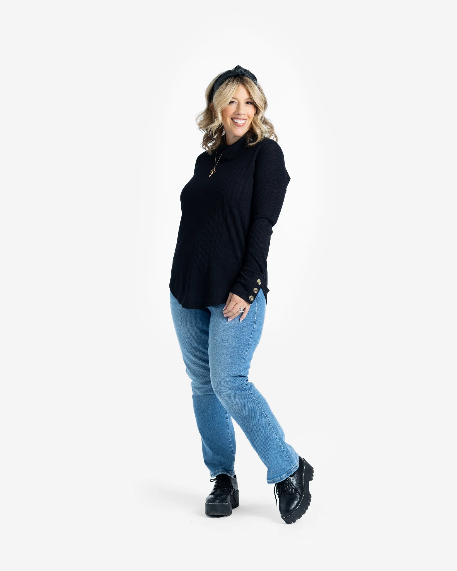 Aubrey Soft Cowl Neck Top - Image 4