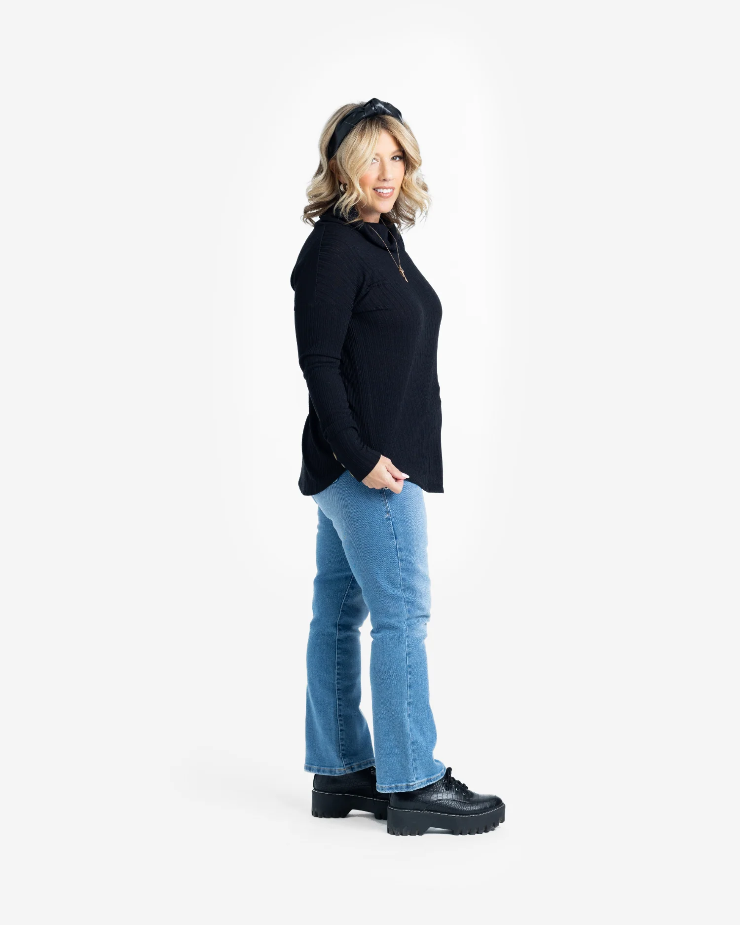 Aubrey Soft Cowl Neck Top - Image 5