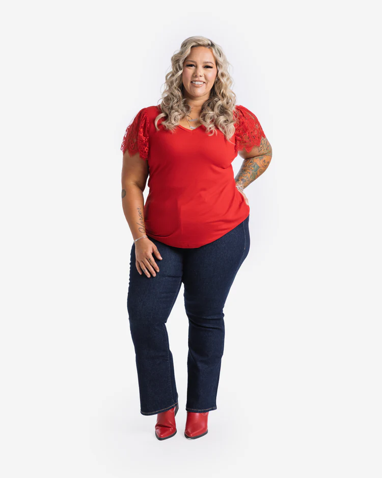 Destiny Lace Sleeve Top - Image 4