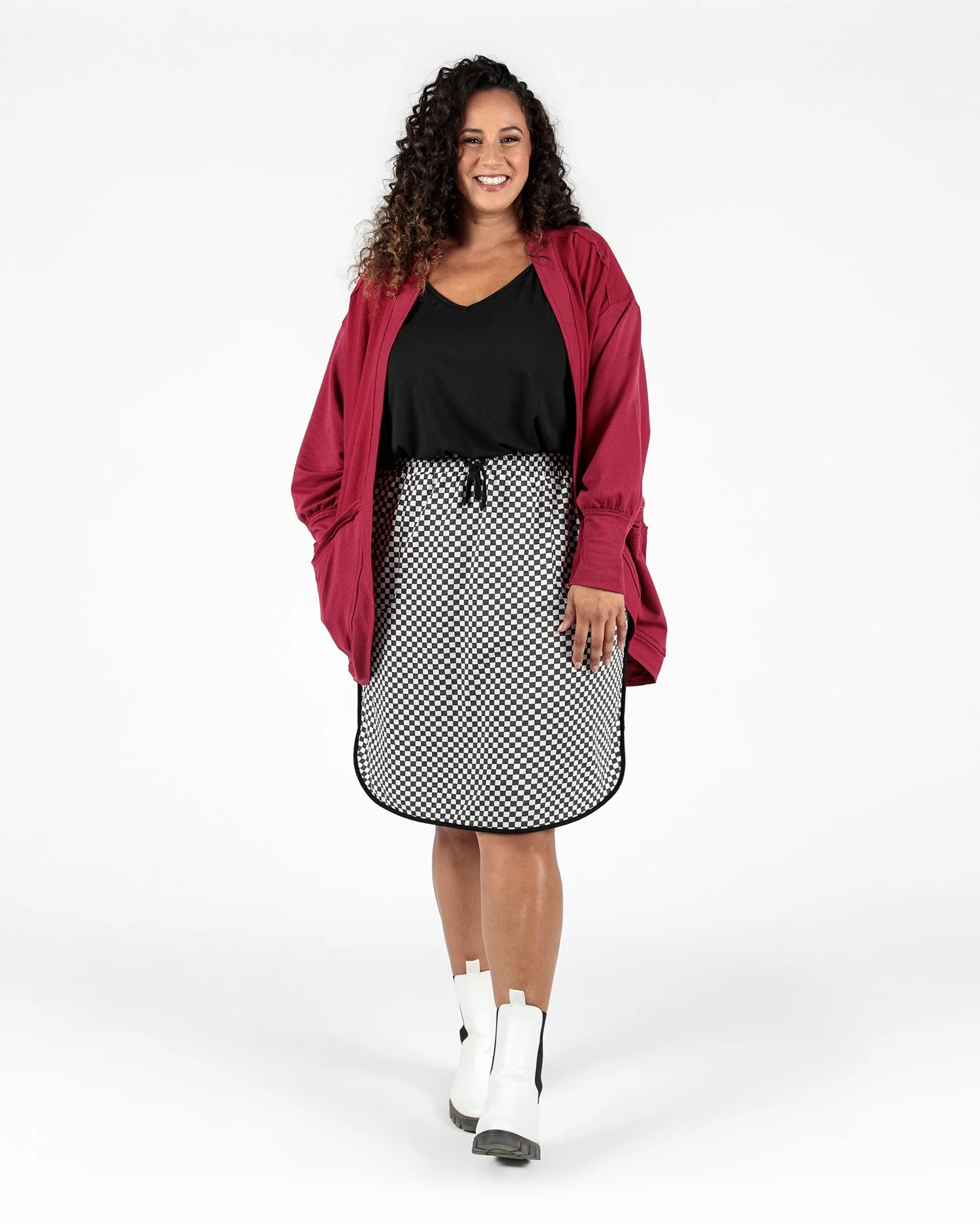 Kennedy Raw Edge Mix Media Cardigan - Image 4