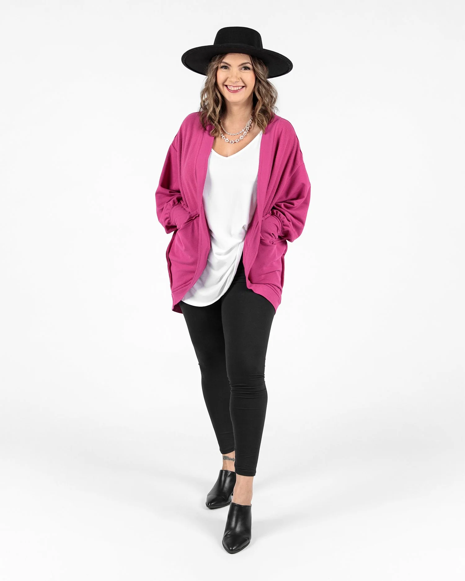 Kennedy Raw Edge Mix Media Cardigan - Image 6