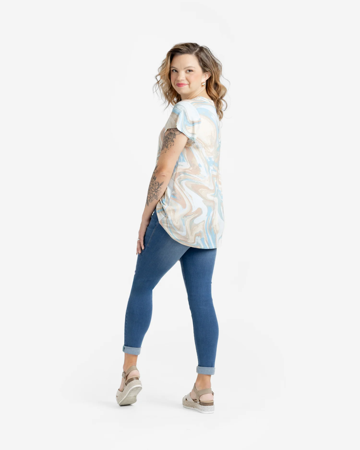 Layla Mandarin Split Collar Top - Image 6