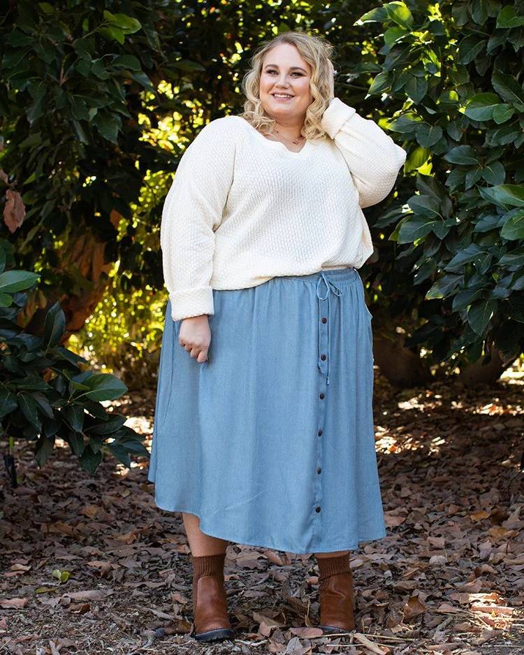 Marsha Button Up Midi Skirt - Image 3