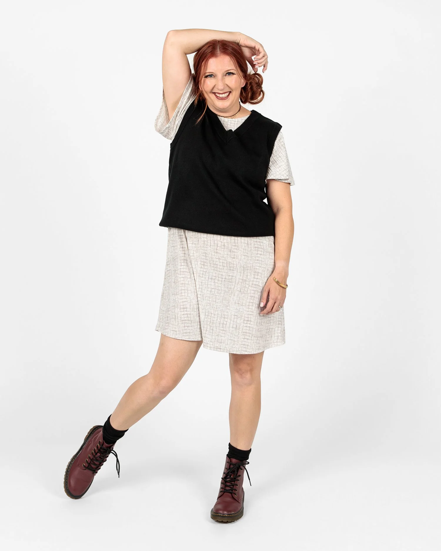 Roselyn Smocked Detail Flutter Sleeve Dress - Image 5