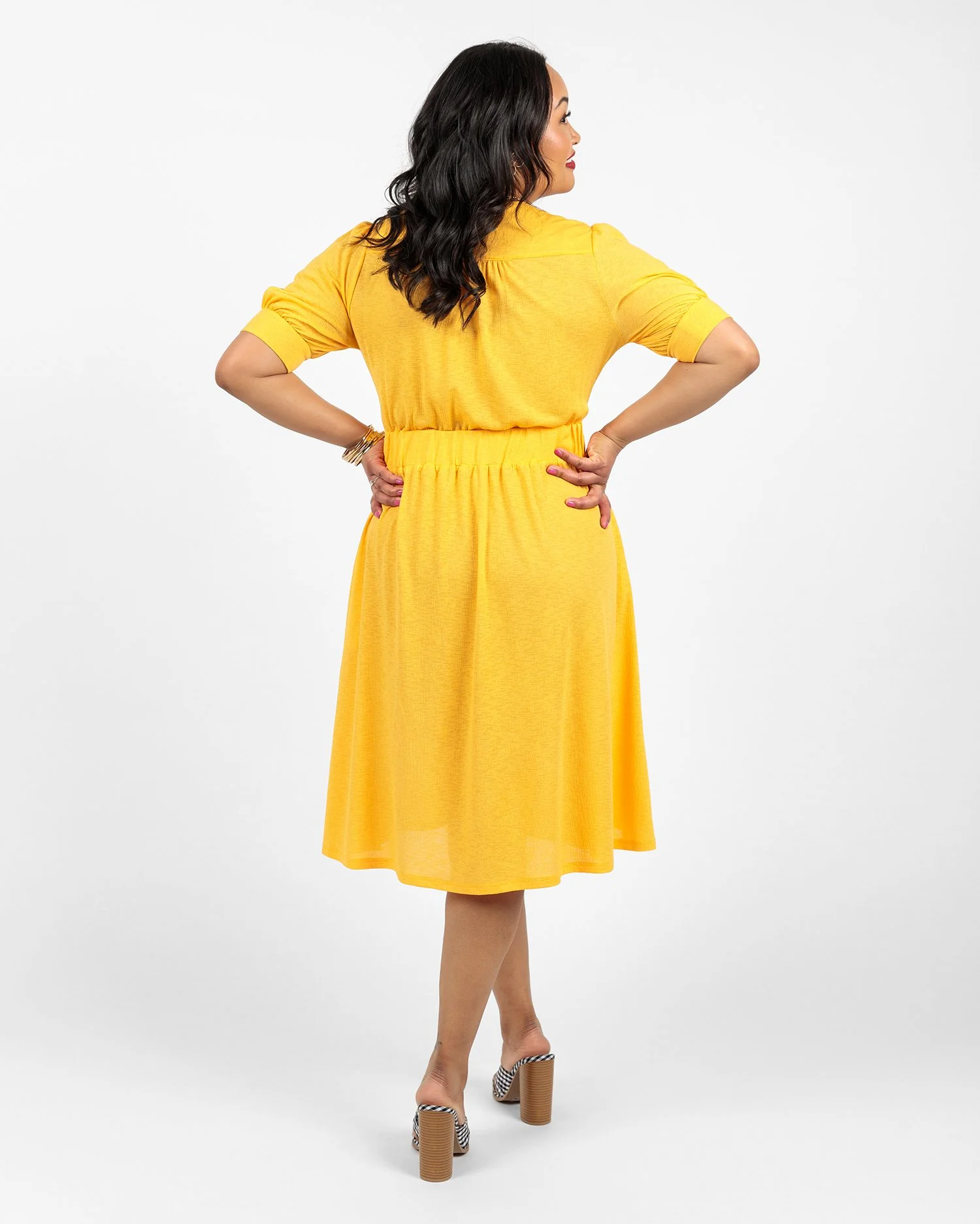 Skyler Midi Button Front Dress - Image 3