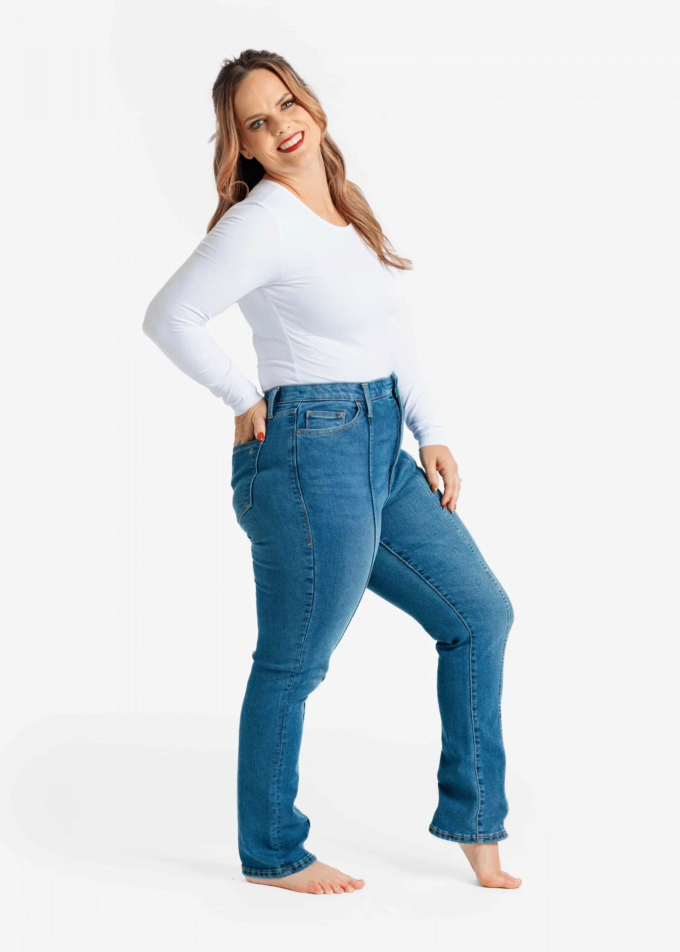 Straight Leg Seamed Denim - Image 5